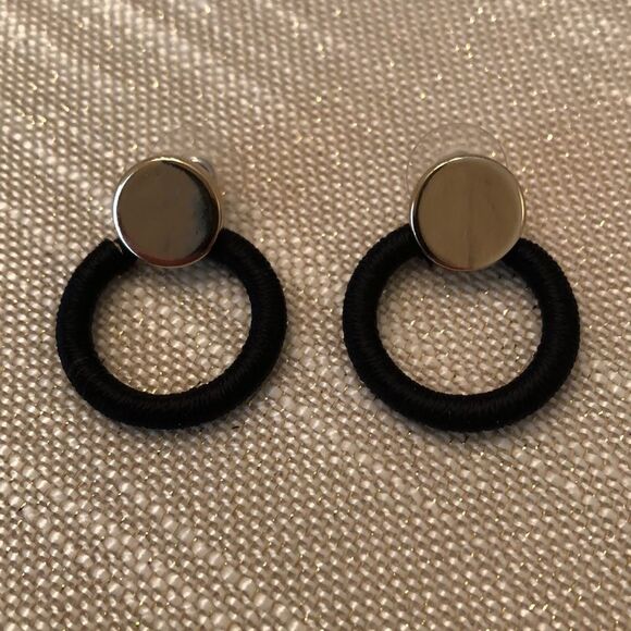 Wrapped Hoop Earrings | 1 1/2” Drop - Picture 1 of 3